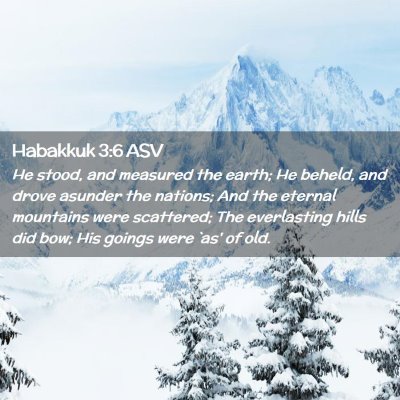 Picture 02 - Habakkuk 3:6 ASV - He stood, and measured the earth; He beheld, and - Bible Verse Picture