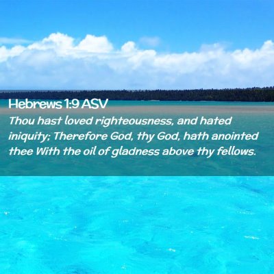 Picture 02 - Hebrews 1:9 ASV - Thou hast loved righteousness, and hated - Bible Verse Picture