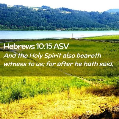 Picture 02 - Hebrews 10:15 ASV - And the Holy Spirit also beareth witness to us; - Bible Verse Picture