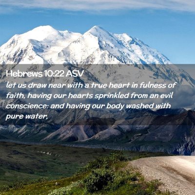 Picture 02 - Hebrews 10:22 ASV - let us draw near with a true heart in fulness of - Bible Verse Picture