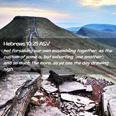 Picture 02 - Hebrews 10:25 ASV - not forsaking our own assembling together, as the - Bible Verse Picture