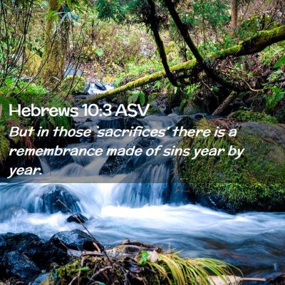 Picture 02 - Hebrews 10:3 ASV - But in those `sacrifices' there is a remembrance - Bible Verse Picture