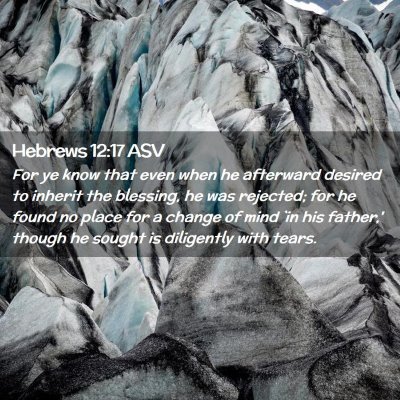 Picture 02 - Hebrews 12:17 ASV - For ye know that even when he afterward desired - Bible Verse Picture