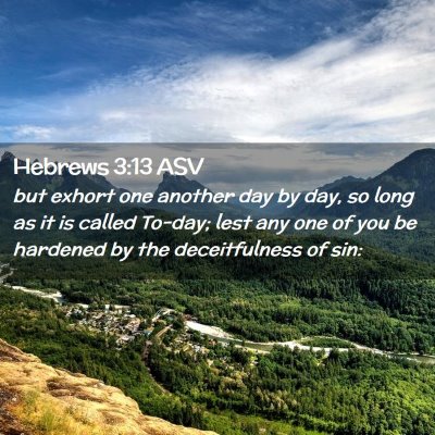 Picture 02 - Hebrews 3:13 ASV - but exhort one another day by day, so long as it - Bible Verse Picture