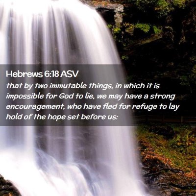 Picture 02 - Hebrews 6:18 ASV - that by two immutable things, in which it is - Bible Verse Picture