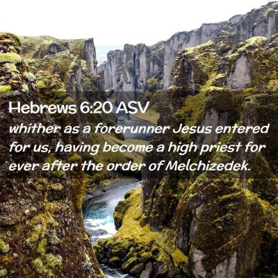 Picture 02 - Hebrews 6:20 ASV - whither as a forerunner Jesus entered for us, - Bible Verse Picture