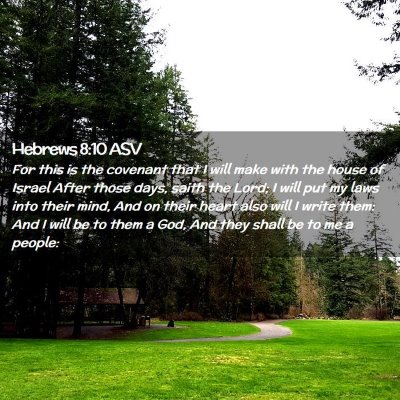 Picture 02 - Hebrews 8:10 ASV - For this is the covenant that I will make with - Bible Verse Picture