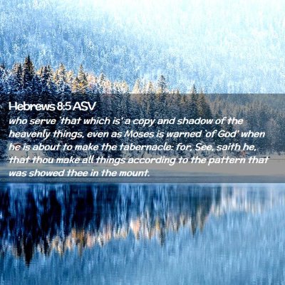 Picture 02 - Hebrews 8:5 ASV - who serve `that which is' a copy and shadow of - Bible Verse Picture