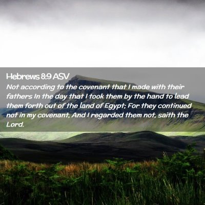 Picture 02 - Hebrews 8:9 ASV - Not according to the covenant that I made with - Bible Verse Picture