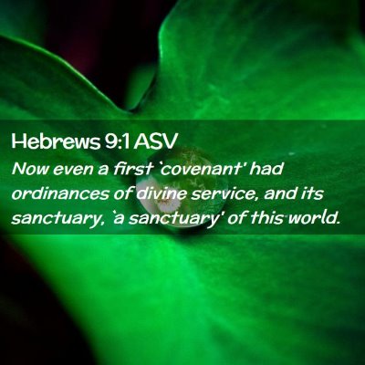 Picture 02 - Hebrews 9:1 ASV - Now even a first `covenant' had ordinances of - Bible Verse Picture