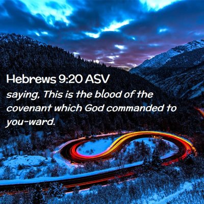 Picture 02 - Hebrews 9:20 ASV - saying, This is the blood of the covenant which - Bible Verse Picture