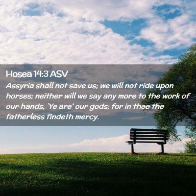 Picture 02 - Hosea 14:3 ASV - Assyria shall not save us; we will not ride upon - Bible Verse Picture