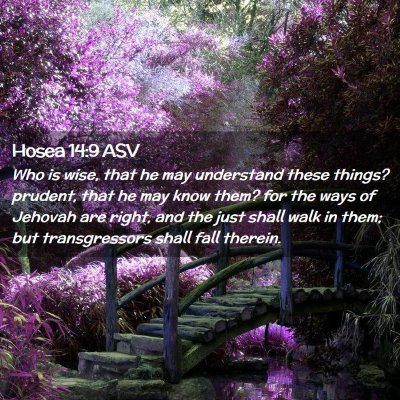 Picture 02 - Hosea 14:9 ASV - Who is wise, that he may understand these things? - Bible Verse Picture
