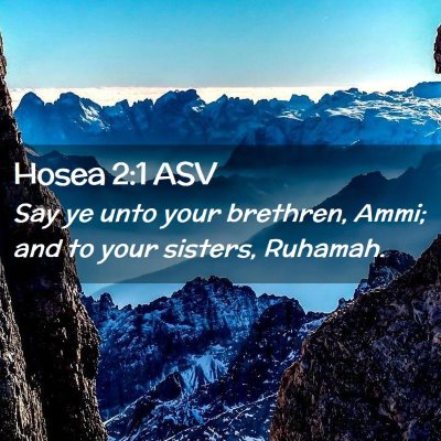 Picture 02 - Hosea 2:1 ASV - Say ye unto your brethren, Ammi; and to your - Bible Verse Picture