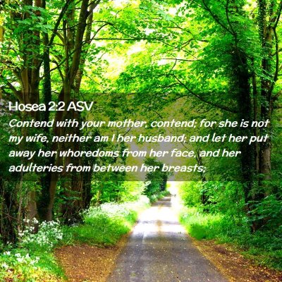 Picture 02 - Hosea 2:2 ASV - Contend with your mother, contend; for she is not - Bible Verse Picture