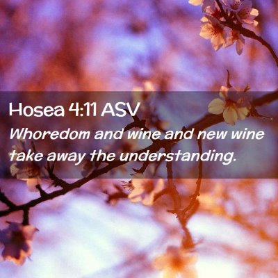 Picture 02 - Hosea 4:11 ASV - Whoredom and wine and new wine take away the - Bible Verse Picture