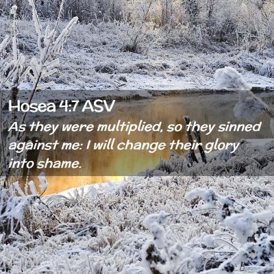 Picture 02 - Hosea 4:7 ASV - As they were multiplied, so they sinned against - Bible Verse Picture
