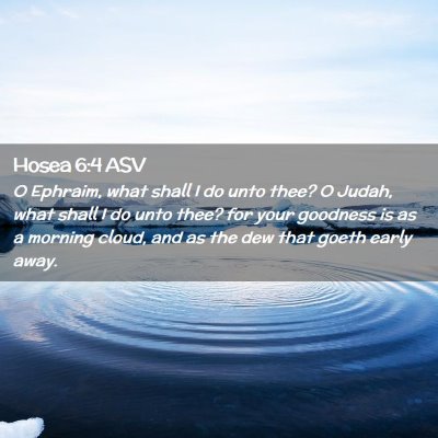 Picture 02 - Hosea 6:4 ASV - O Ephraim, what shall I do unto thee? O Judah, - Bible Verse Picture