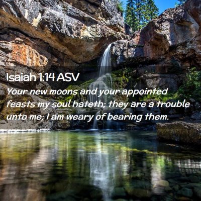 Picture 02 - Isaiah 1:14 ASV - Your new moons and your appointed feasts my soul - Bible Verse Picture