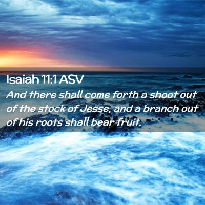 Picture 02 - Isaiah 11:1 ASV - And there shall come forth a shoot out of the - Bible Verse Picture