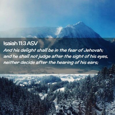 Picture 02 - Isaiah 11:3 ASV - And his delight shall be in the fear of Jehovah; - Bible Verse Picture