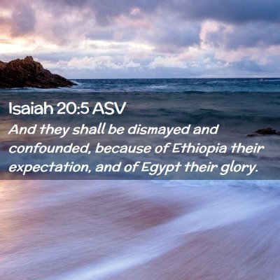 Picture 02 - Isaiah 20:5 ASV - And they shall be dismayed and confounded, - Bible Verse Picture