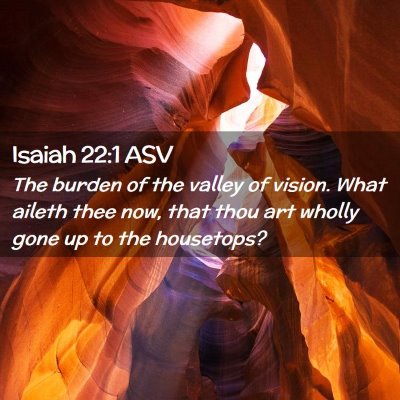 Picture 02 - Isaiah 22:1 ASV - The burden of the valley of vision. What aileth - Bible Verse Picture
