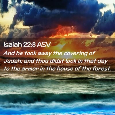 Picture 02 - Isaiah 22:8 ASV - And he took away the covering of Judah; and thou - Bible Verse Picture