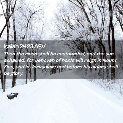 Picture 02 - Isaiah 24:23 ASV - Then the moon shall be confounded, and the sun - Bible Verse Picture