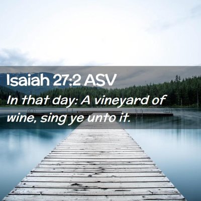 Picture 02 - Isaiah 27:2 ASV - In that day: A vineyard of wine, sing ye unto - Bible Verse Picture