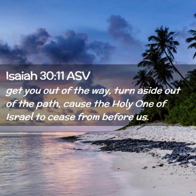 Picture 02 - Isaiah 30:11 ASV - get you out of the way, turn aside out of the - Bible Verse Picture