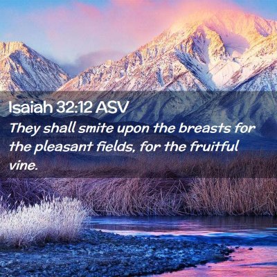 Picture 02 - Isaiah 32:12 ASV - They shall smite upon the breasts for the - Bible Verse Picture
