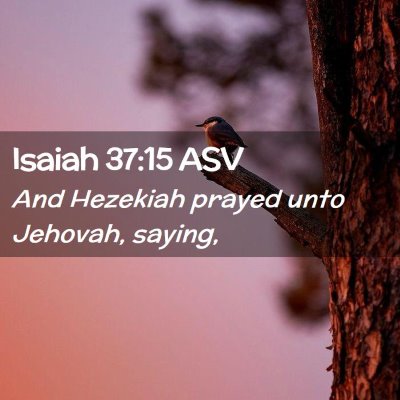 Picture 02 - Isaiah 37:15 ASV - And Hezekiah prayed unto Jehovah, - Bible Verse Picture