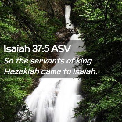 Picture 02 - Isaiah 37:5 ASV - So the servants of king Hezekiah came to - Bible Verse Picture