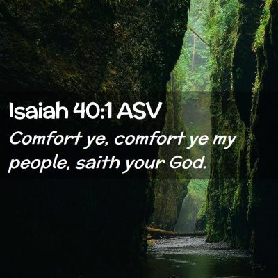 Picture 02 - Isaiah 40:1 ASV - Comfort ye, comfort ye my people, saith your - Bible Verse Picture