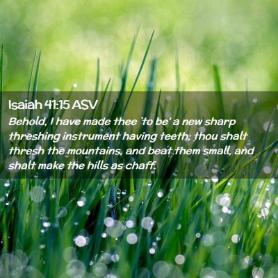 Picture 02 - Isaiah 41:15 ASV - Behold, I have made thee `to be' a new sharp - Bible Verse Picture