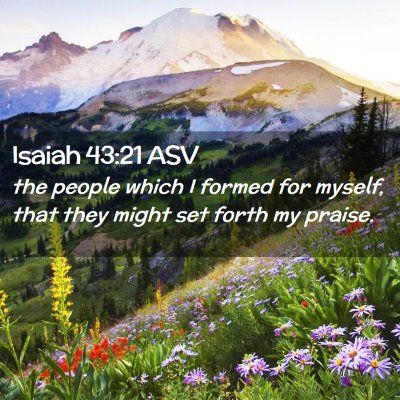 Picture 02 - Isaiah 43:21 ASV - the people which I formed for myself, that they - Bible Verse Picture