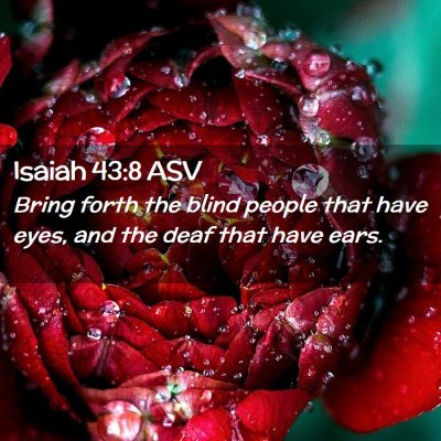 Picture 02 - Isaiah 43:8 ASV - Bring forth the blind people that have eyes, and - Bible Verse Picture