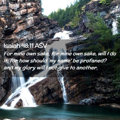 Picture 02 - Isaiah 48:11 ASV - For mine own sake, for mine own sake, will I do - Bible Verse Picture
