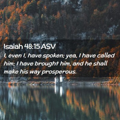 Picture 02 - Isaiah 48:15 ASV - I, even I, have spoken; yea, I have called him; I - Bible Verse Picture