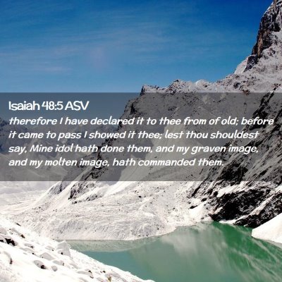 Picture 02 - Isaiah 48:5 ASV - therefore I have declared it to thee from of old; - Bible Verse Picture