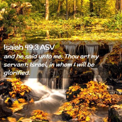 Picture 02 - Isaiah 49:3 ASV - and he said unto me, Thou art my servant; Israel, - Bible Verse Picture