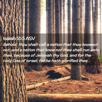 Picture 02 - Isaiah 55:5 ASV - Behold, thou shalt call a nation that thou - Bible Verse Picture