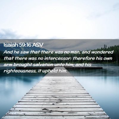 Picture 02 - Isaiah 59:16 ASV - And he saw that there was no man, and wondered - Bible Verse Picture