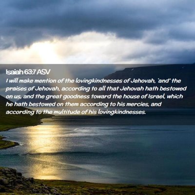 Picture 02 - Isaiah 63:7 ASV - I will make mention of the lovingkindnesses of - Bible Verse Picture
