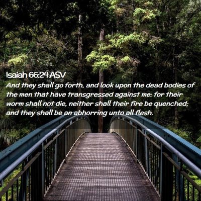 Picture 02 - Isaiah 66:24 ASV - And they shall go forth, and look upon the dead - Bible Verse Picture