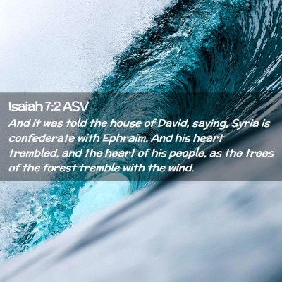 Picture 02 - Isaiah 7:2 ASV - And it was told the house of David, saying, Syria - Bible Verse Picture