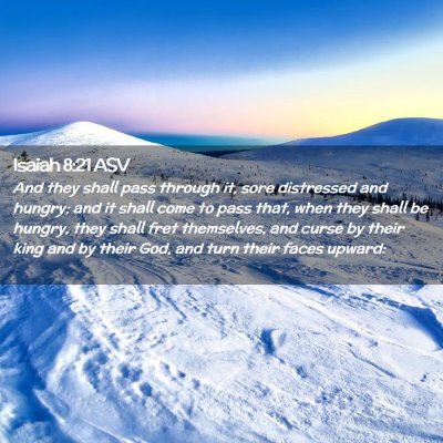 Picture 02 - Isaiah 8:21 ASV - And they shall pass through it, sore distressed - Bible Verse Picture