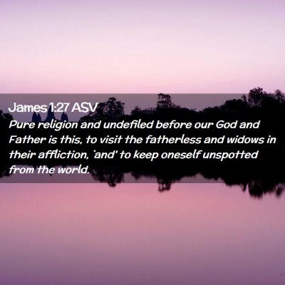 Picture 02 - James 1:27 ASV - Pure religion and undefiled before our God and - Bible Verse Picture