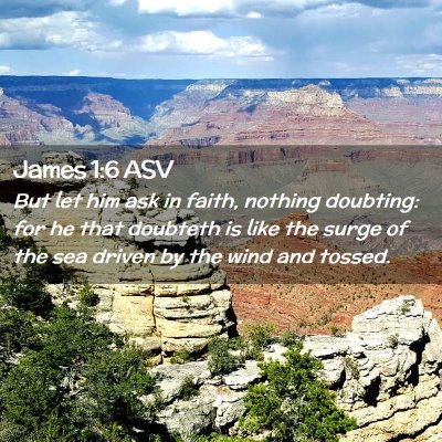 Picture 02 - James 1:6 ASV - But let him ask in faith, nothing doubting: for - Bible Verse Picture